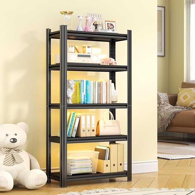Storage Shelves, Garage Metal Shelving Unit, Adjustable, Double-Layer Column - Image 8