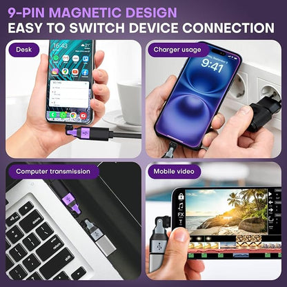 Mini USB A to C Magnetic Adapter 2 Pack, 480 Mbps USBC Male to USB 2.0 Female - Image 7