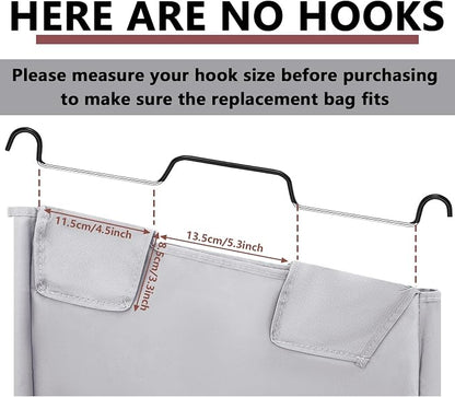 Windyun 3 Pcs Hypotenuse Laundry Sorter Replacement Bags Hamper Cart Removable - Image 3