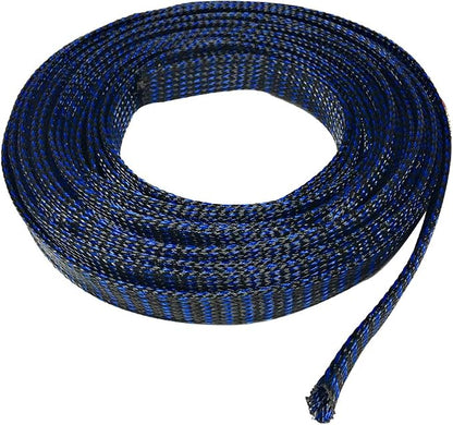 Seismic Audio - EBS1250Blue- 50 Foot Blue/Black 1/2" Expandable Woven Cable by SeismicAudio