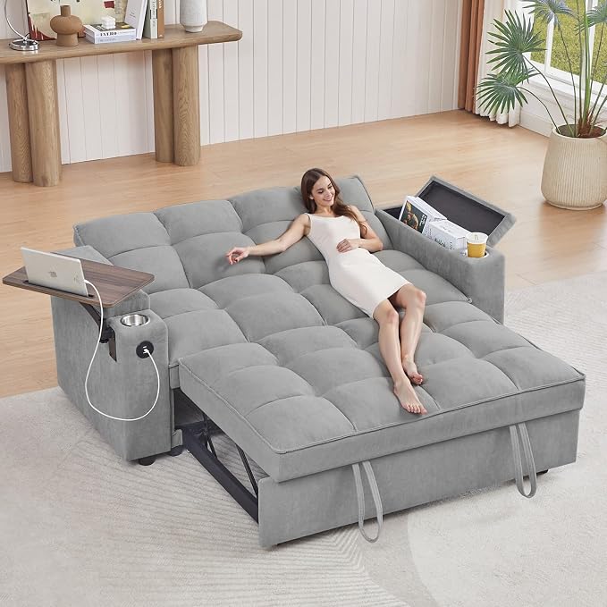 hansones 65" 3-in-1 Sofa Bed, Pull Out Sleeper Sofa by hansones