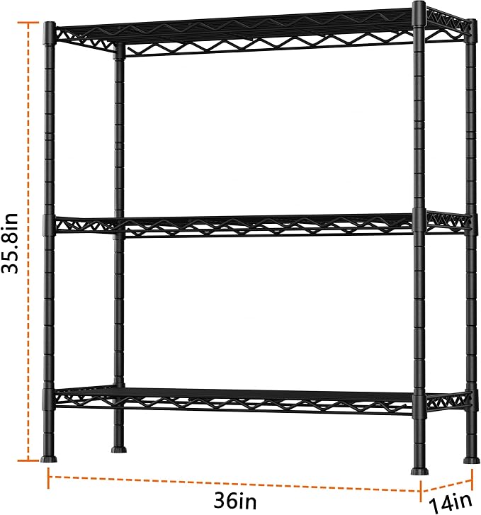 3-Shelf Adjustable Heavy Duty Storage Shelves - Image 3