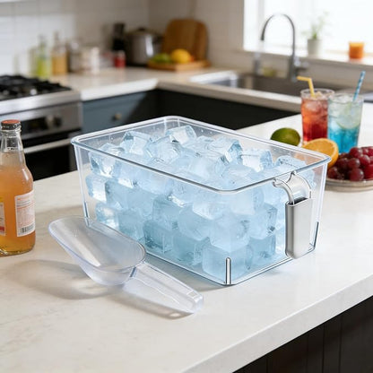 2-Pack Clear Gray Ice Storage Bins - Image 6