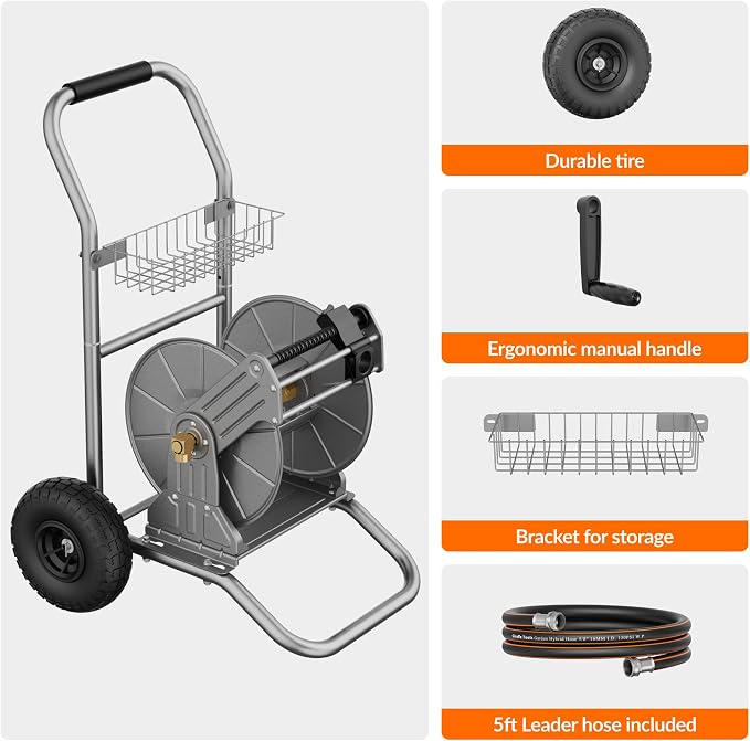 Giraffe Tools Garden Hose Reel Cart - Image 7