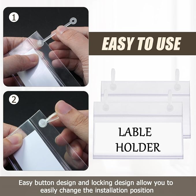 Biaungdo 25 Pcs Clear Basket Label Holders - Image 3