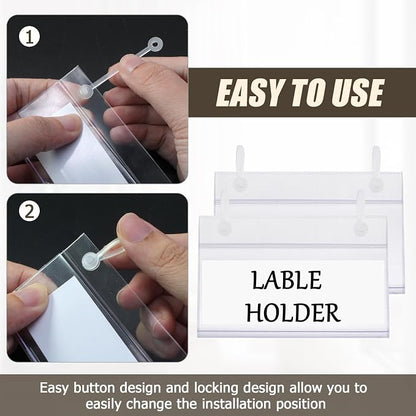 Biaungdo 25 Pcs Clear Basket Label Holders - Image 3