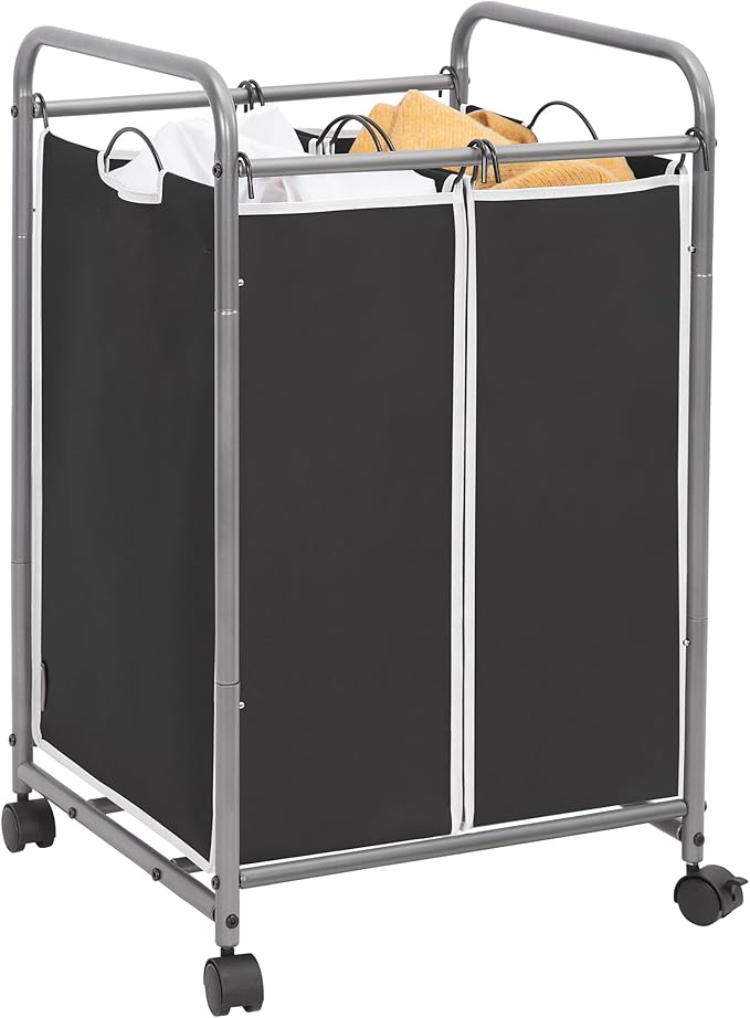 STORAGE MANIAC Laundry Sorter 2 Section, 90L Laundry Hamper by STORAGEMANIAC