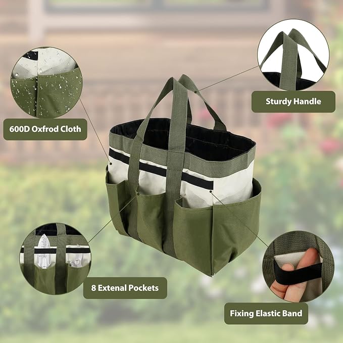 Garden Tool Bag Organizer, Tote Storage Bag - Image 5