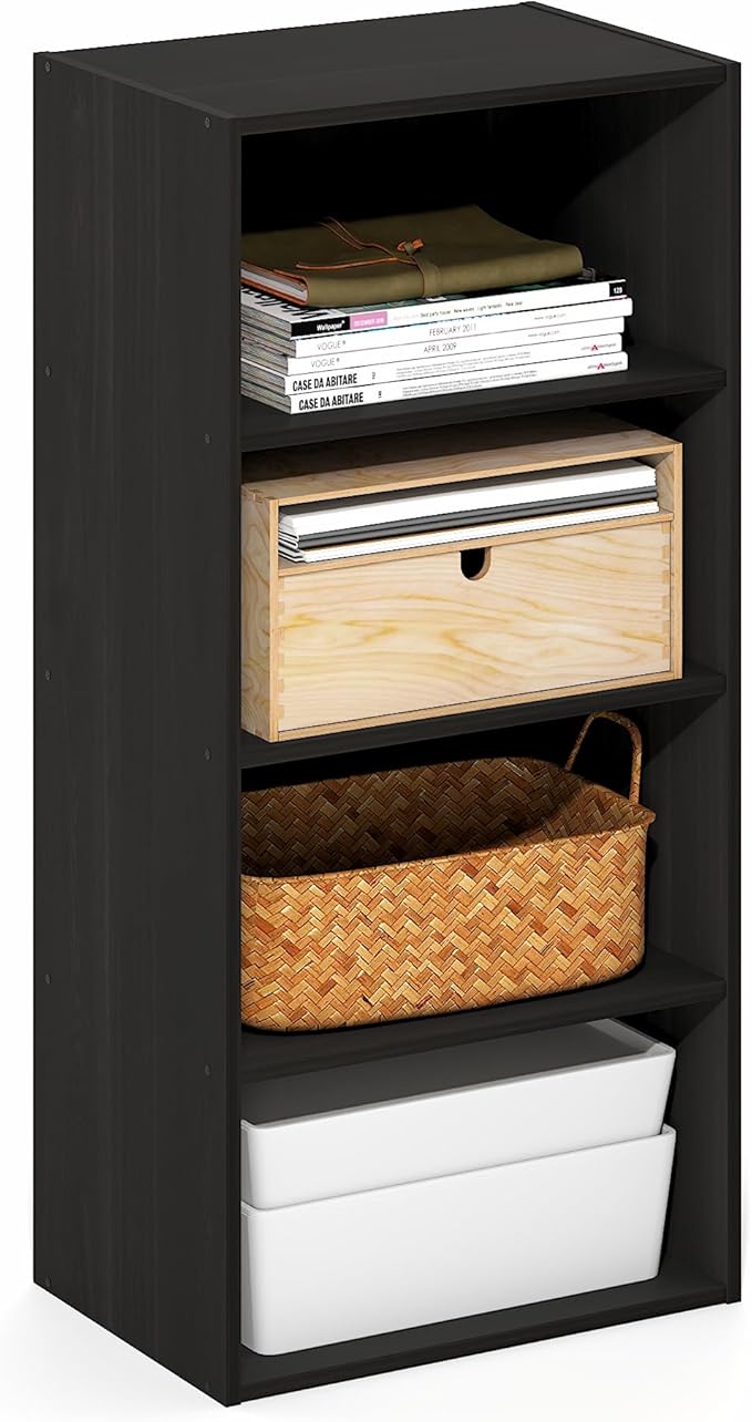 Furinno Basic Book Shelf, 4-Tier Bookcase by Furinno-FitsYourSpaceFitsYourBudget