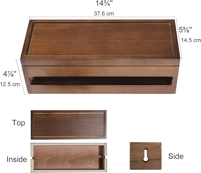 Changsuo Cable Management Box Wooden Cord Organizer Box - Image 6