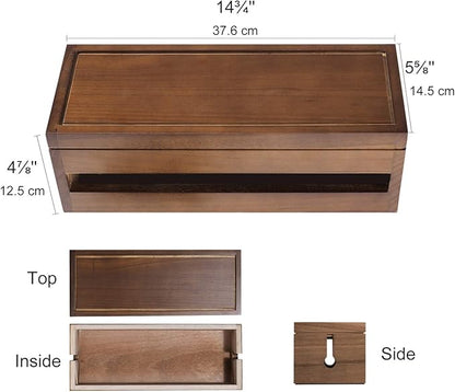 Changsuo Cable Management Box Wooden Cord Organizer Box - Image 6