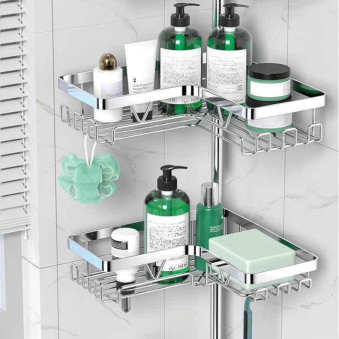 DAOYA Corner Shower Caddy Tension Pole - Image 3