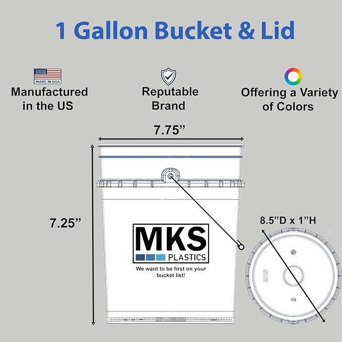 MKS Plastics 1-Gallon Bucket - Image 2