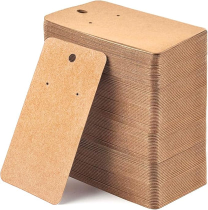 WeLiu Earring Card Holder 256 Pack Display Cards Hanging Earring, Kraft Paper by WeLiu