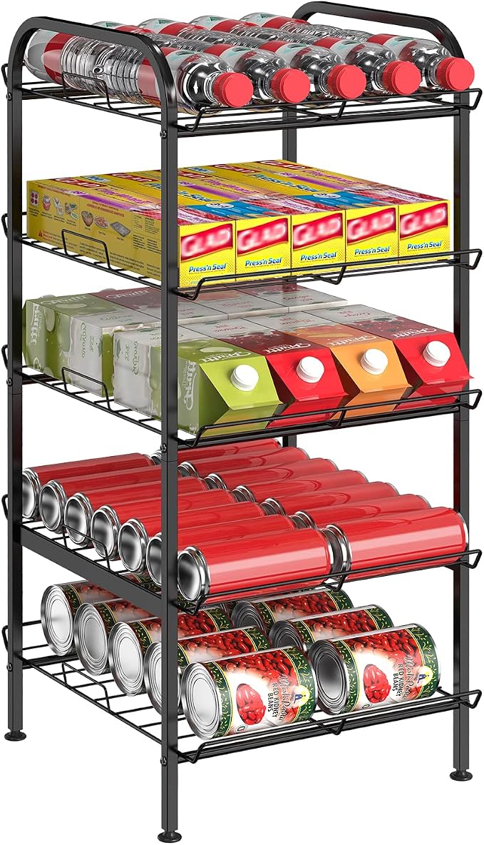 Water Bottle Organizer 5 Tier FreeStanding Water Bottle Storage Shelf by BTY