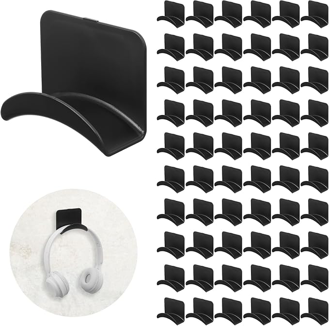 60pcs headphone hanger wall headphone hooks wall mounting hooks Adhesive Gaming by Unknown