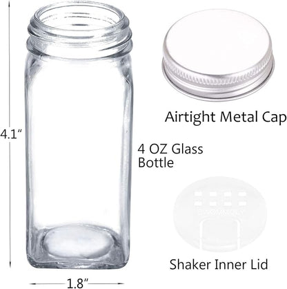 SWOMMOLY 25 Glass Spice Jars - Image 4