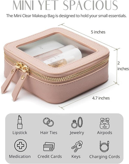 Popvibe Clear Makeup Bag Travel Cosmetic Case Transparent Toiletry Bag - Image 4