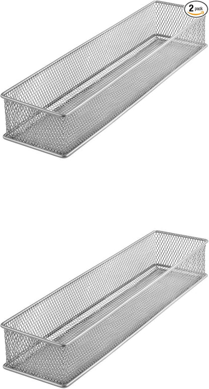 YBM HOME Silver Mesh Drawer Cabinet and or Shelf Organizer Bins, School Supply by YBMHome
