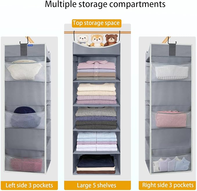 5-Shelf Hanging Closet Organizer and Storage - Image 5