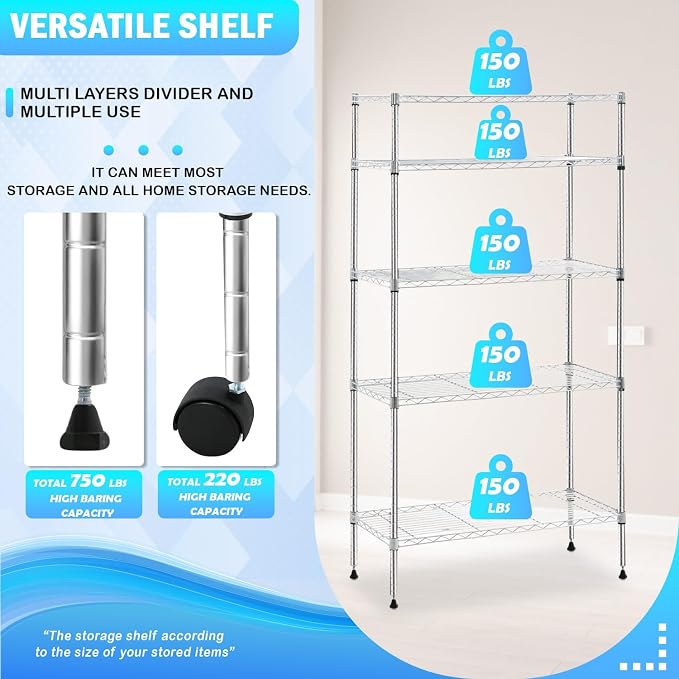 PayLessHere | 5-Tier Wire Shelf - Image 5