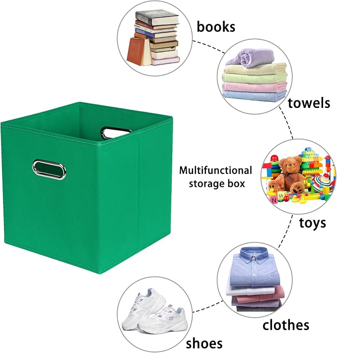 Green Foldable Storage Bins - Image 3