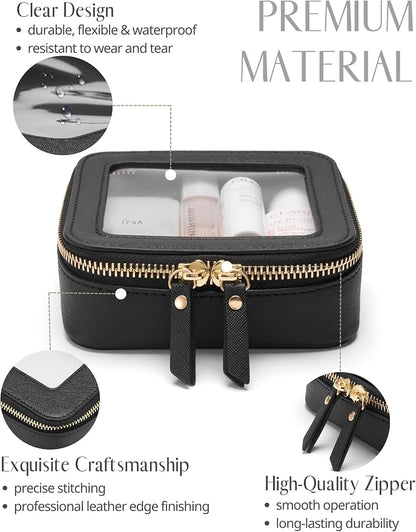 Popvibe Clear Makeup Bag Travel Cosmetic Case Transparent Toiletry Bag - Image 2