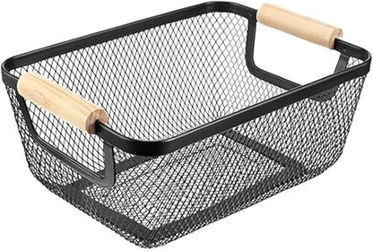 AJIODA Metal Mesh Steel Basket, Small Wire Storage Organizer Basket by AJIODA