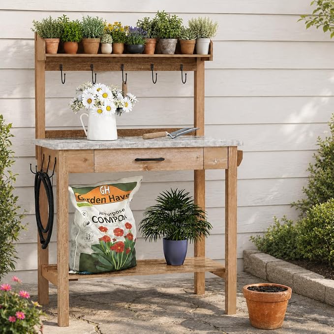 HOLTICO Outdoor Potting Bench Table by HOLTICOforhomeforlove