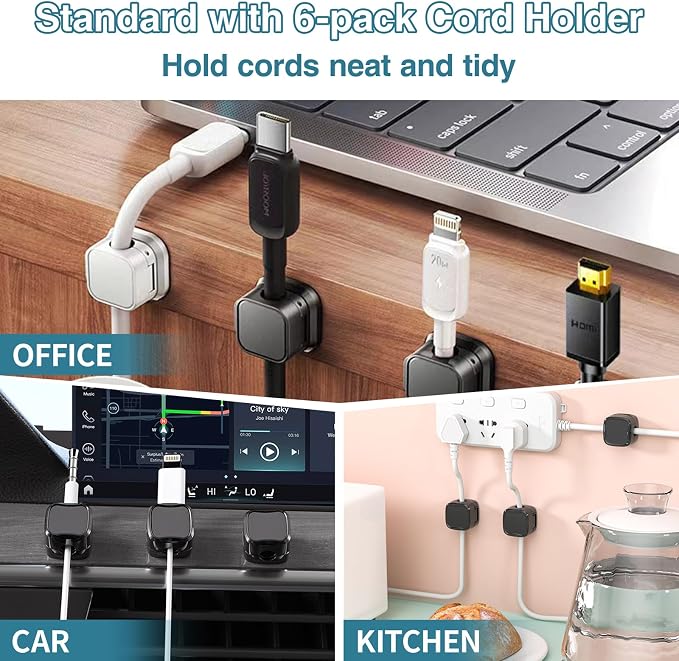 No Drill Under Desk Cable Management Tray, SONATURE 25.3" Cord Organizer - Image 8