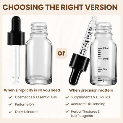 50 Pcs 1/2oz Clear Glass Dropper Bottles - Image 3