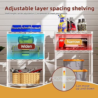 SINGAYE 3 Small Wire Shelves Kitchen Pantry Close Home Organizers and Storage - Image 7
