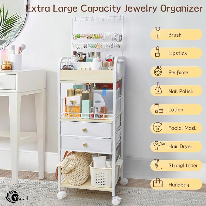 YGJT Makeup Organizer, Floor Skincare Cosmetics Organizer - Image 3