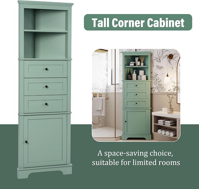 68.9" Tall Triangle Corner Cabinet - Image 7