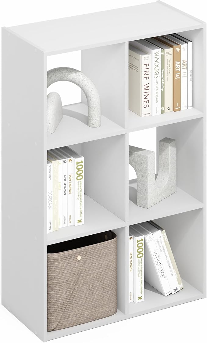 Furinno PELLI Book Shelf, 3x2 Bookshelf, Cube Storage Organizer Cabinet by Furinno-FitsYourSpaceFitsYourBudget