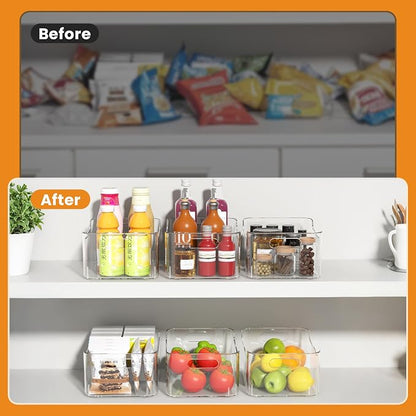 Clear Plastic Storage Bins-Pantry Organizers & Storage Containers-Refrigerator - Image 2