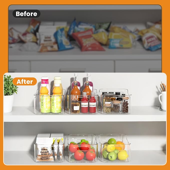 Clear Plastic Storage Bins-Pantry Organizers & Storage Containers-Refrigerator - Image 7