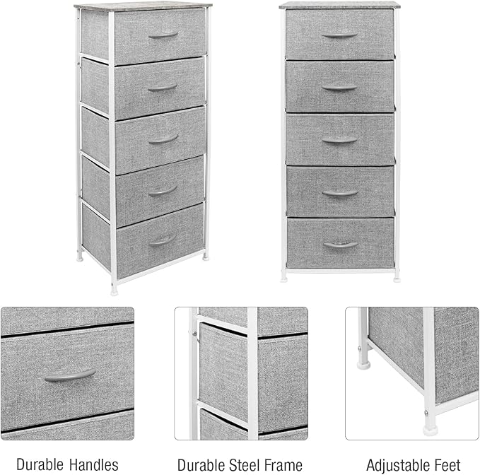 Sorbus Nightstand with 5 Drawers - Image 6