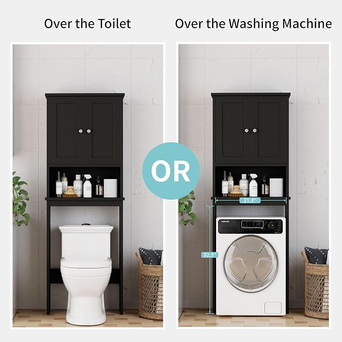 Shintenchi Over the Toilet Storage Cabinet, Bathroom Shelf Organizer - Image 5