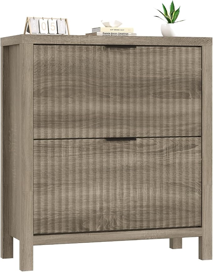 Fluted Shoe Cabinet Storage - Image 9