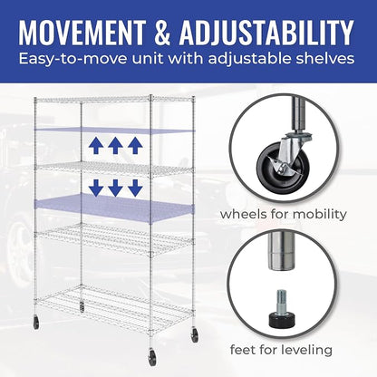SafeRacks - NSF Certified Storage Shelves, Heavy Duty Steel Wire Unit - Image 5