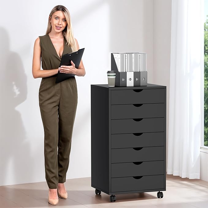 7-Drawer Chest, Office File Cabinet by SimpleDeluxe