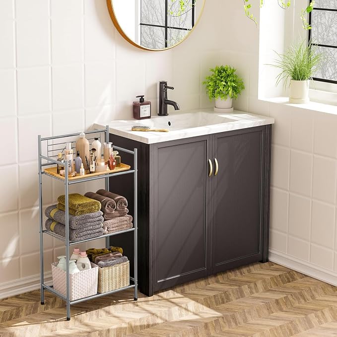 3-Tier Freestanding Bathroom Storage Shelf, Storage Shelves Organizer - Image 2