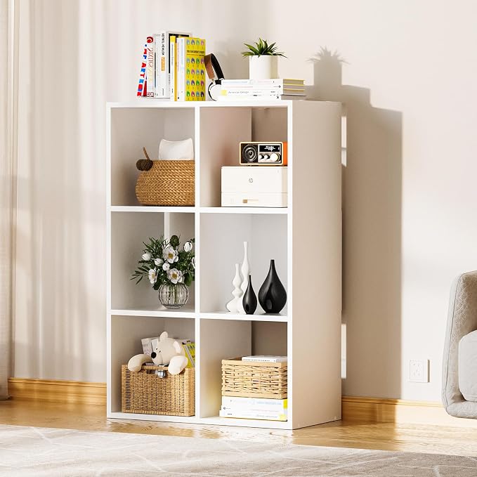 COMHOMA 6 Wood Cube Storage Organizer by ComHoma