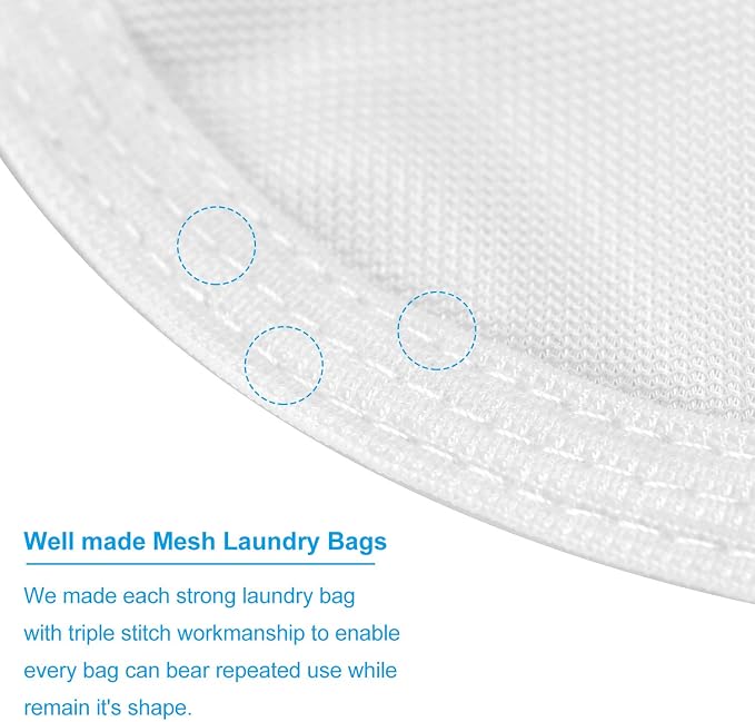 GOGOODA 3 Pack Delicates Laundry Bags, Fine Mesh Wash Bag - Image 4