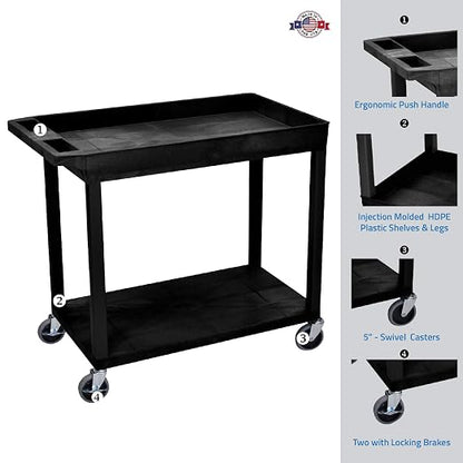 LUXOR EC12-B 32" x 18" Cart - Image 2