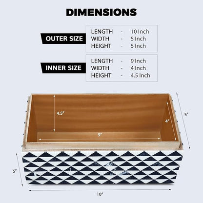 Handicrafts Home Decorative Organizer Box 10x5 – Large Keepsake Box - Image 2