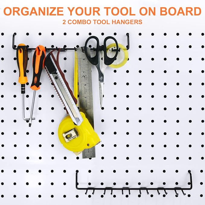 16 Pack Pegboard Utility Hooks, Peg Board Holders & Rack - Image 9