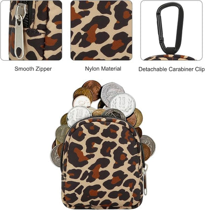 Mini Coin Purse, Keychain Zip Wallet Card Holder | Water-repellent ripstop nylon - Image 4
