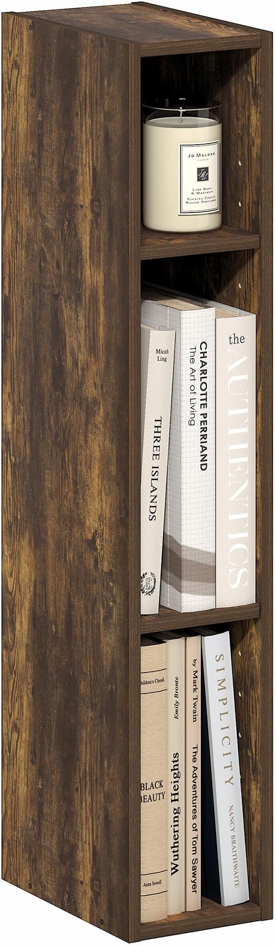 Furinno Fulda Book Shelf, 3-Tier Narrow Bookshelf, Bookcase - Image 4